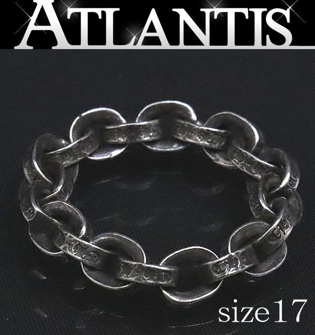 CHROME HEARTS 銀座店 クロムハーツ ペーパーチェーン リング 指輪 メンズ シルバー SV925 約17号 100324