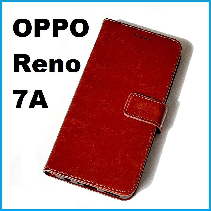OPPO Reno7 A 手帳型 ブラウン スマホケース 通販