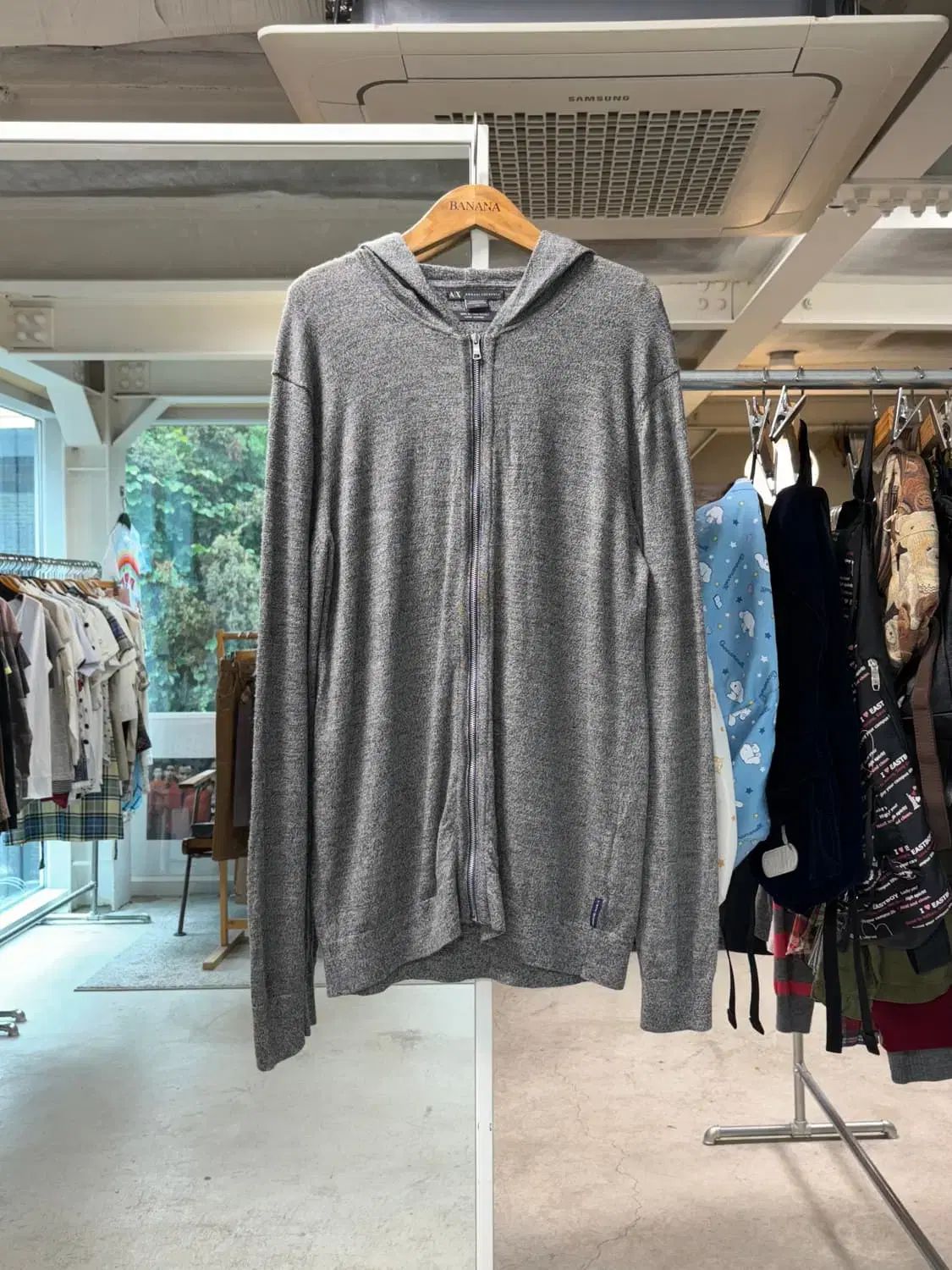 ARMANI アルマーニ ARMANI EXCHANGE アルマーニ エクスチェンジ ニット ジップアップパーカー フード付き