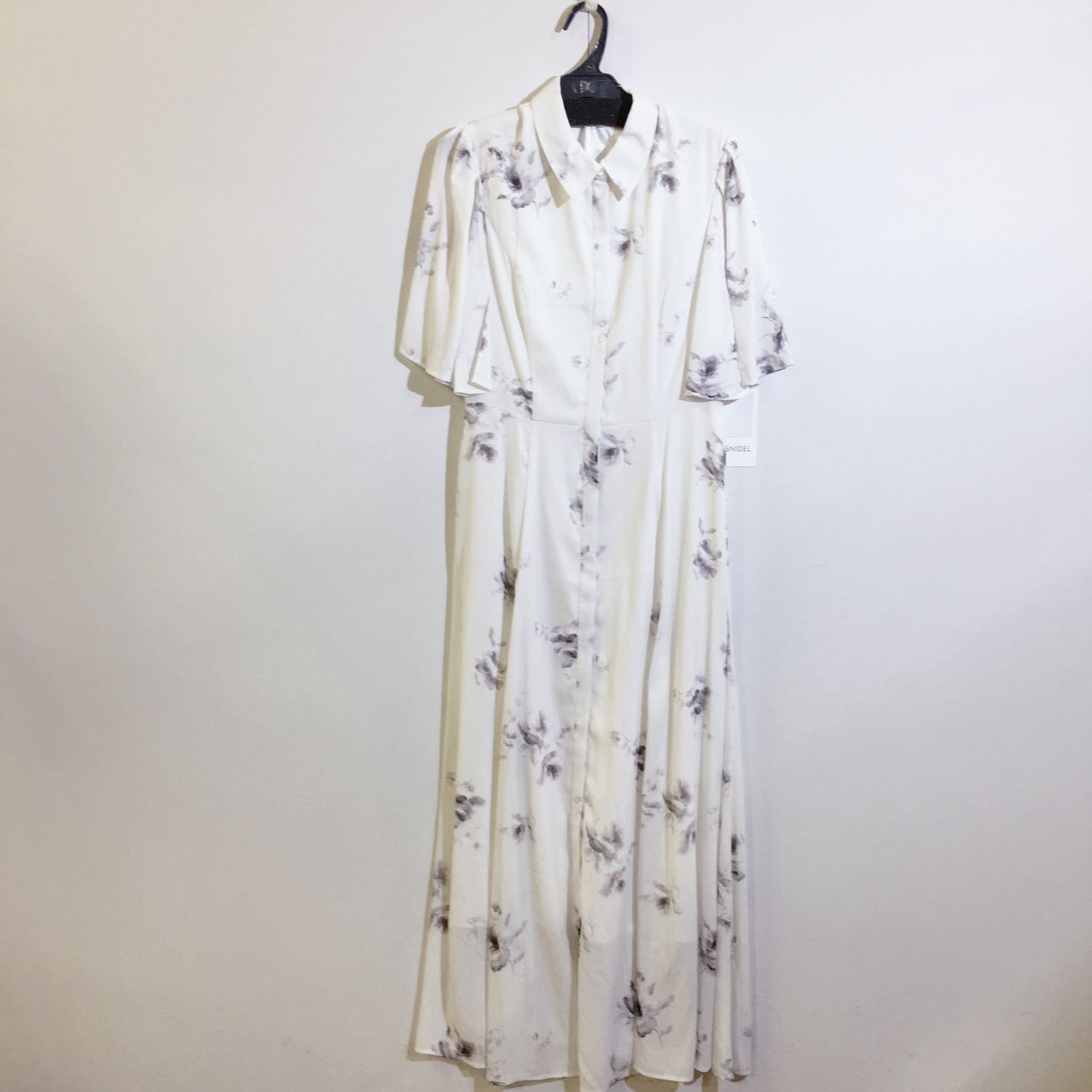 SNIDEL シフォンプリーツフレアワンピース カーキ サイズ1 スナイデル