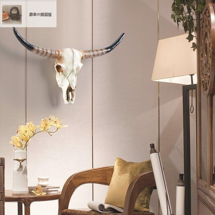 オブジェ ハンティングトロフィー 牛 壁掛け おしゃれ インテリア 北欧 北米 縁起物 動物 合成樹脂 壁掛け 頭蓋骨彫像 WWW_NOITHATQUANGTHANH_NET