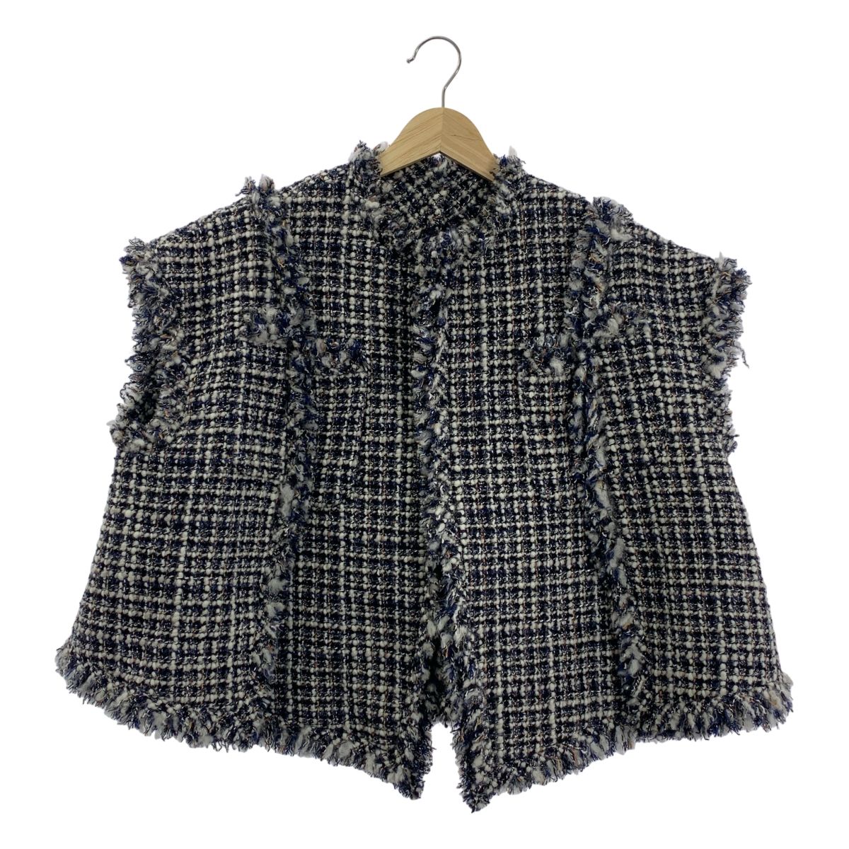 sacai | サカイ | 2025AW | Tweed Vest ツイードベスト | 1 | オフホワイト | ブルー | レディース