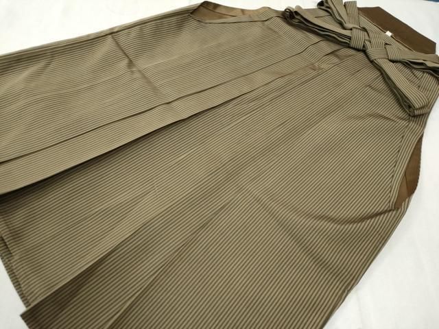平和屋着物●男性 馬乗り袴 縞 正絹 CAAW8110yc
