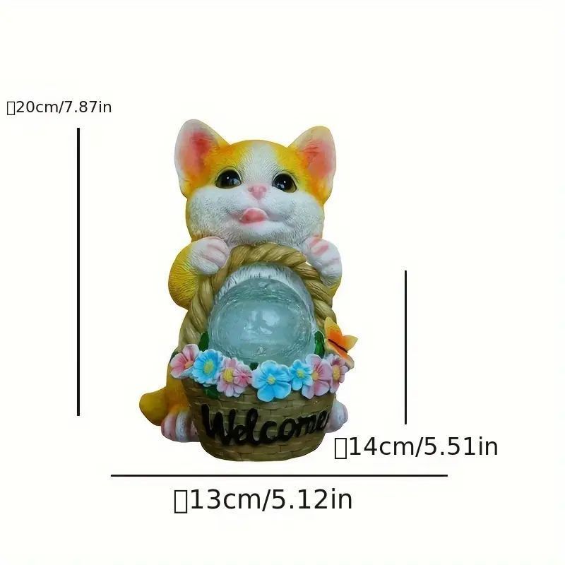 猫 キャット 小動物 ねこ ライト ランタン バスケット かご ウェルカム