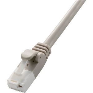 （まとめ） エレコム Cat6対応ツメ折れ防止LANケーブル ライトグレー 2m