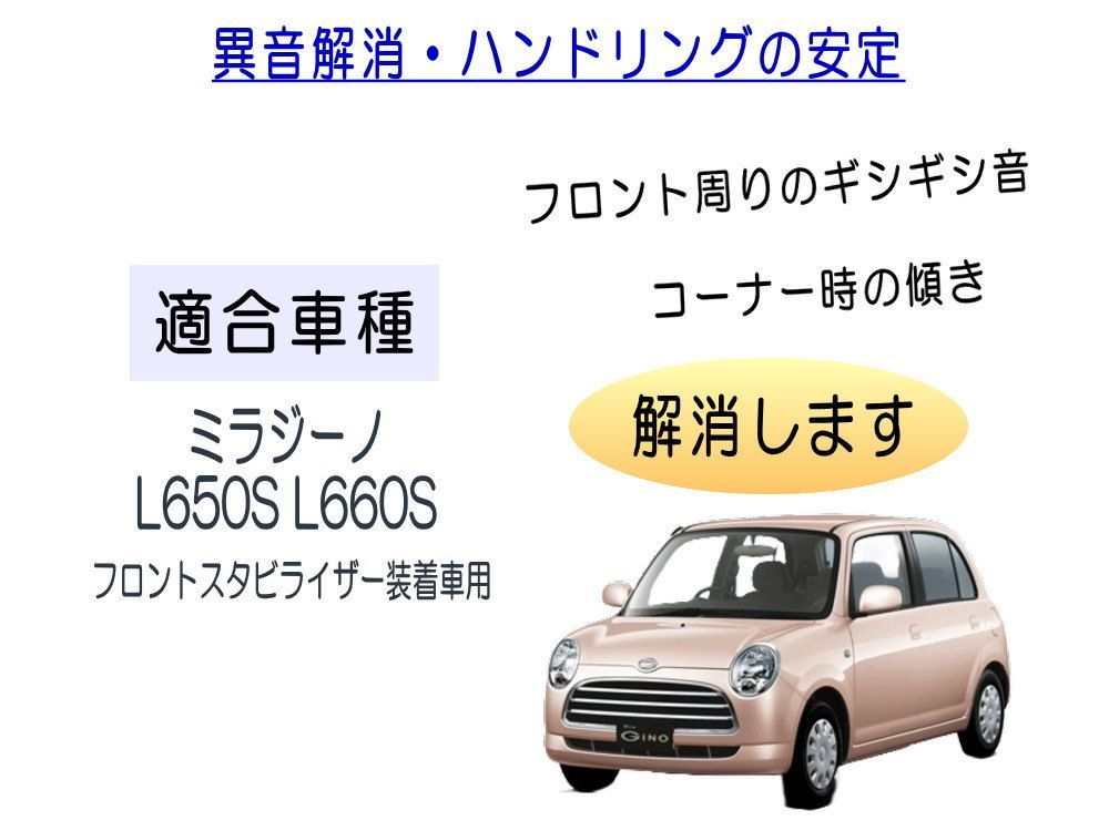 フロントスタビリンク用 ウレタンブッシュ (ミラジーノ用) 強化 