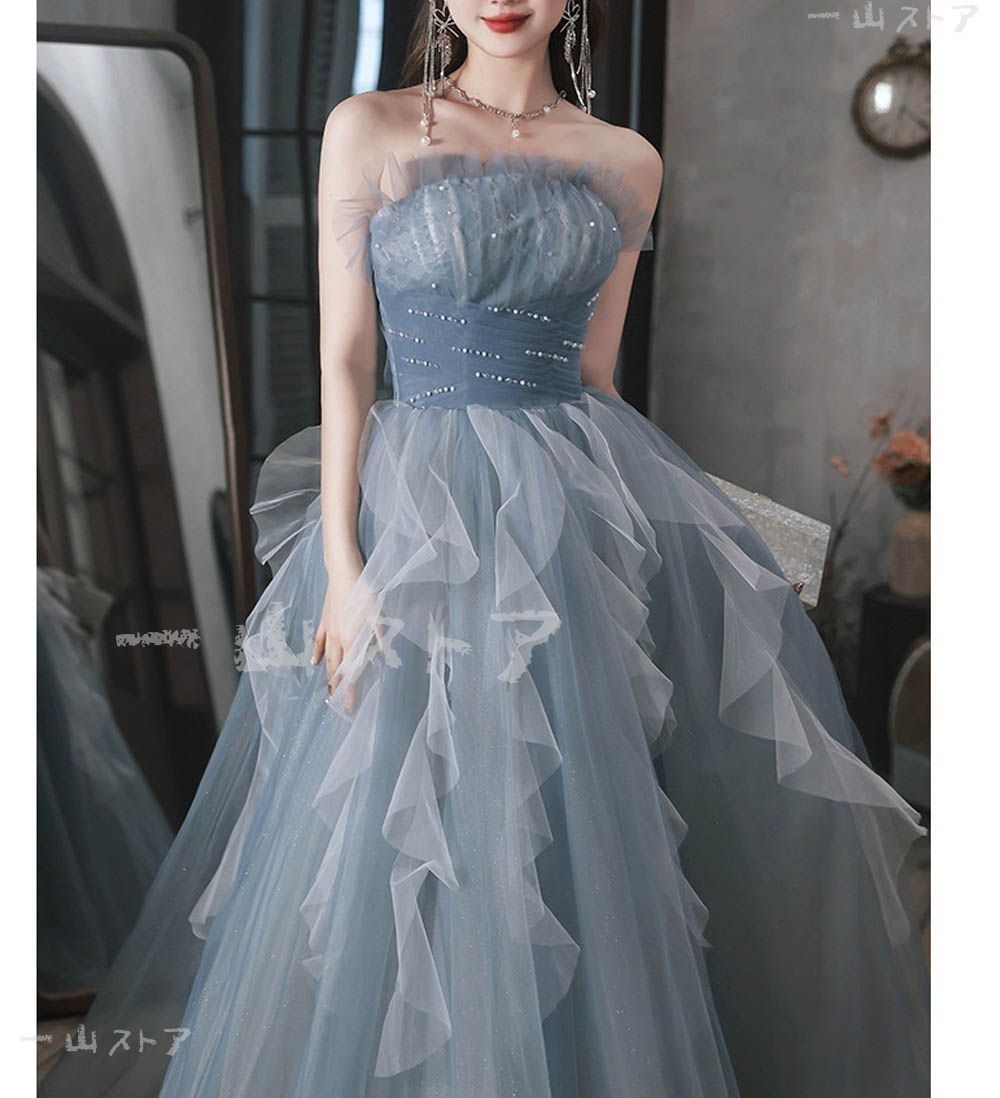 ブルー パフスリーブ