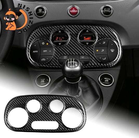 Abarth 595 595C 695 Fiat 500 内装 センターパネルカバー カーボン調 ブラック タイプC