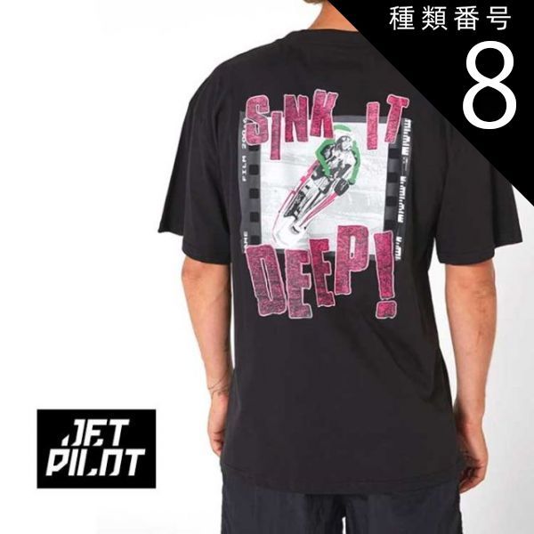 種類8：NEL/XL 【JETPILOT/ジェットパイロット】S23503 SINK IT TEE メンズ Tシャツ 半袖 レトロ ロゴTEE