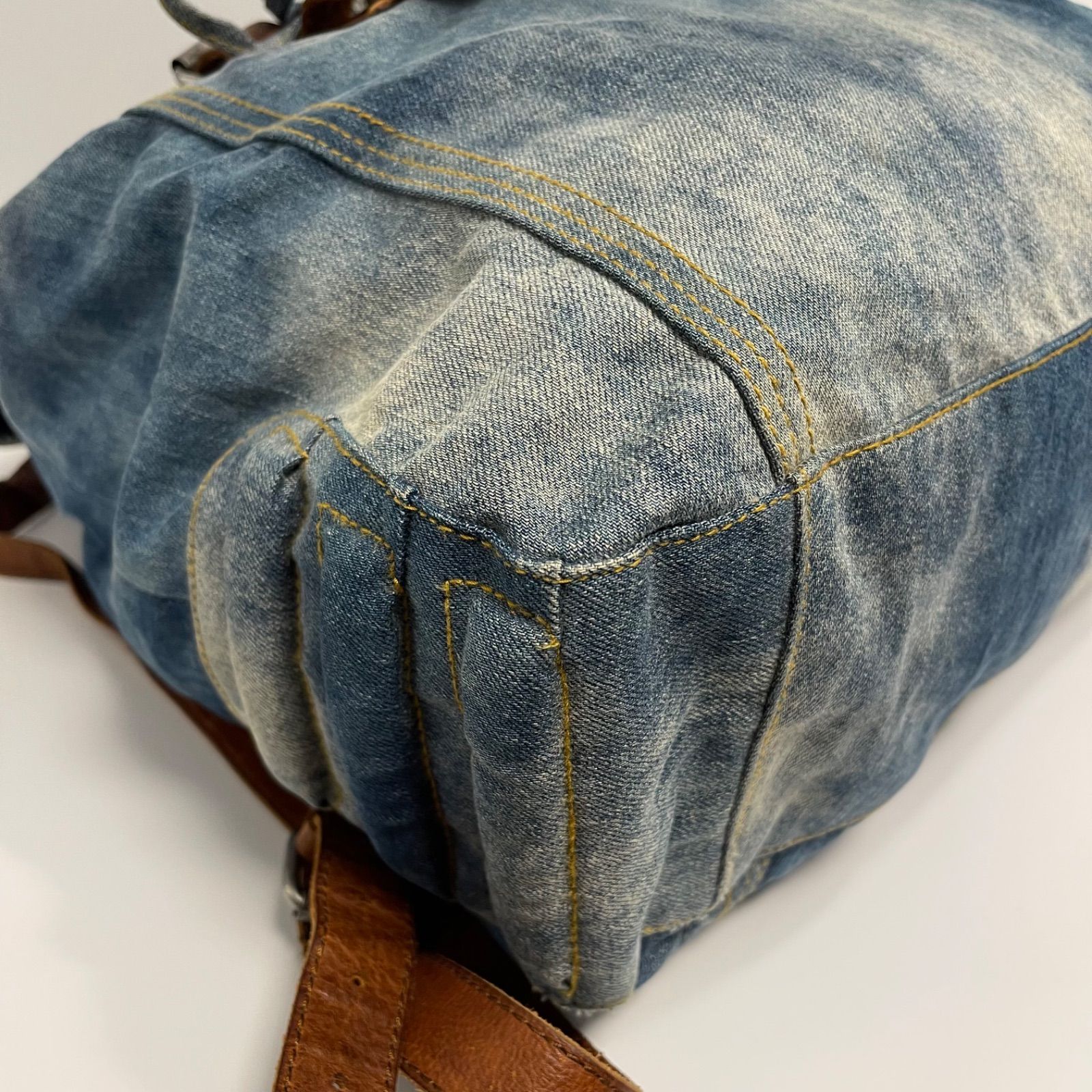 ✨DIESEL ディーゼル デニム リュック ビンテージ風 大容量 A3収納可能 
