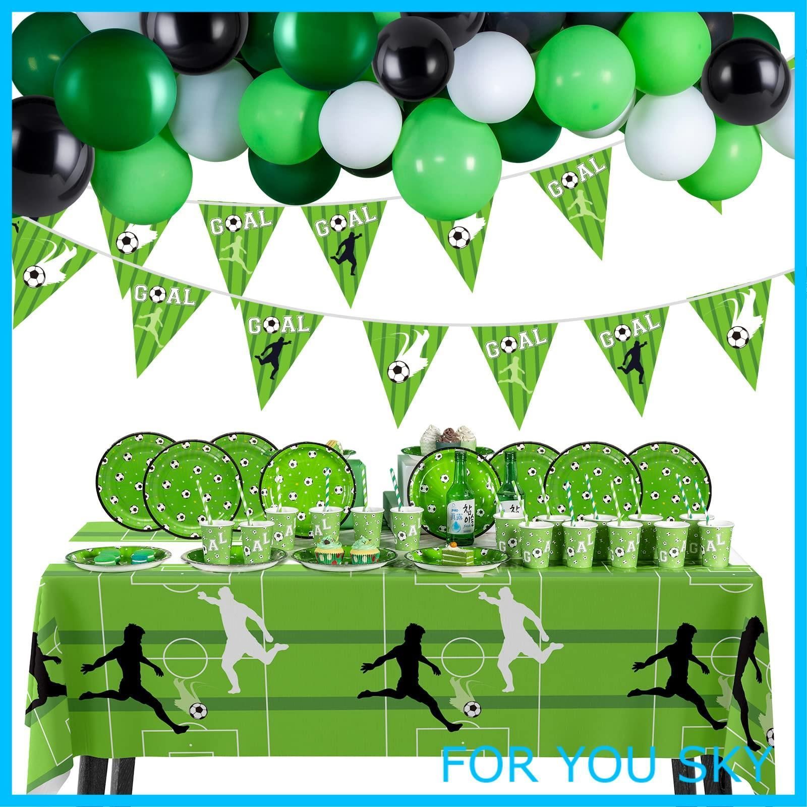 [新品・未使用]サッカー 飾り付け サッカーパーティー 誕生日 飾り付け セット サッカーの試合 サッカー バナー 紙コップ サッカーワールドカップ ヨー 飾り付け セット サッカー テーマ 男