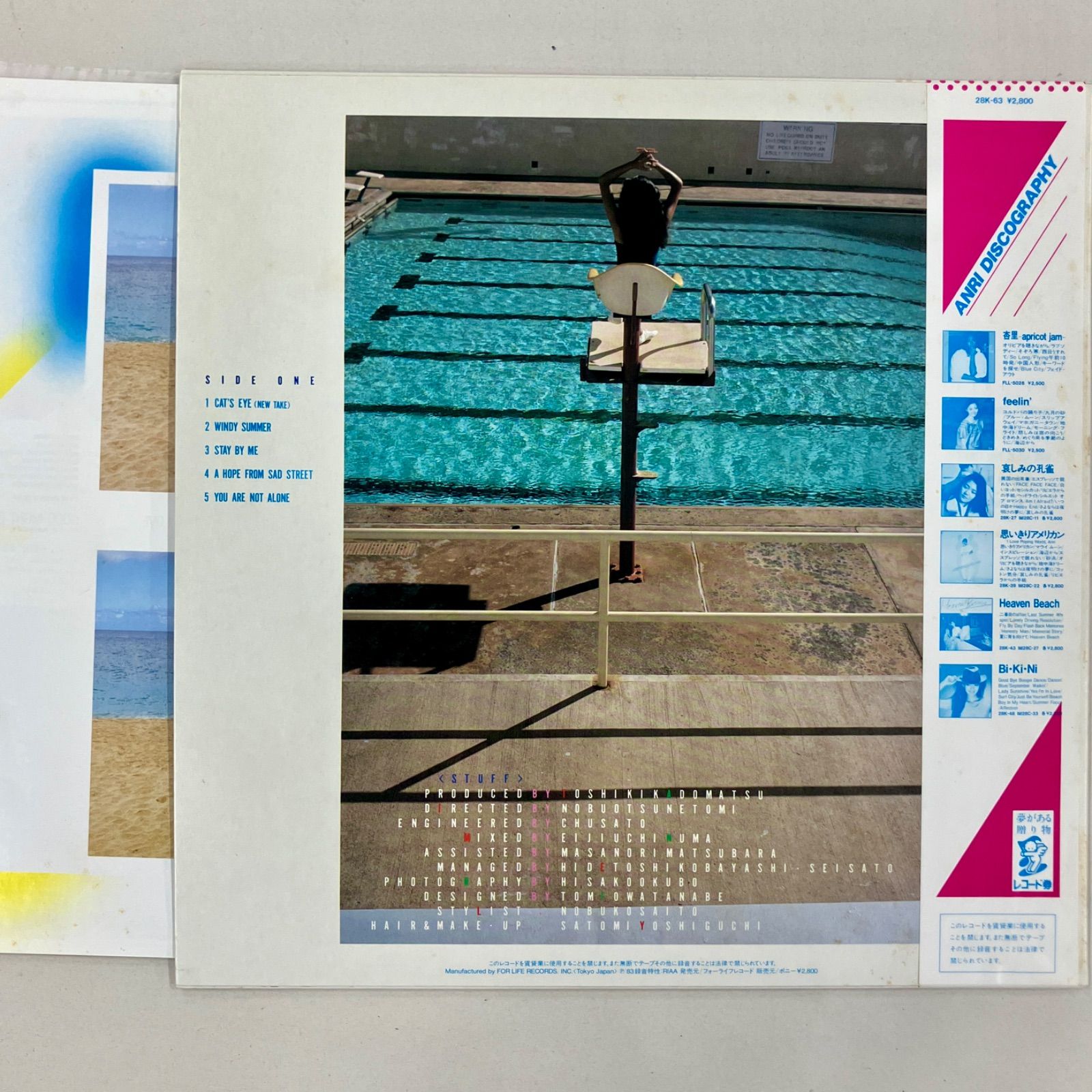 LP 杏里 タイムリー 28K63 FOR LIFE /00260 杏里 ANRI 杏里/TIMELY!!/FOR LIFE 28K63 LP TIMELY!! レコード LP