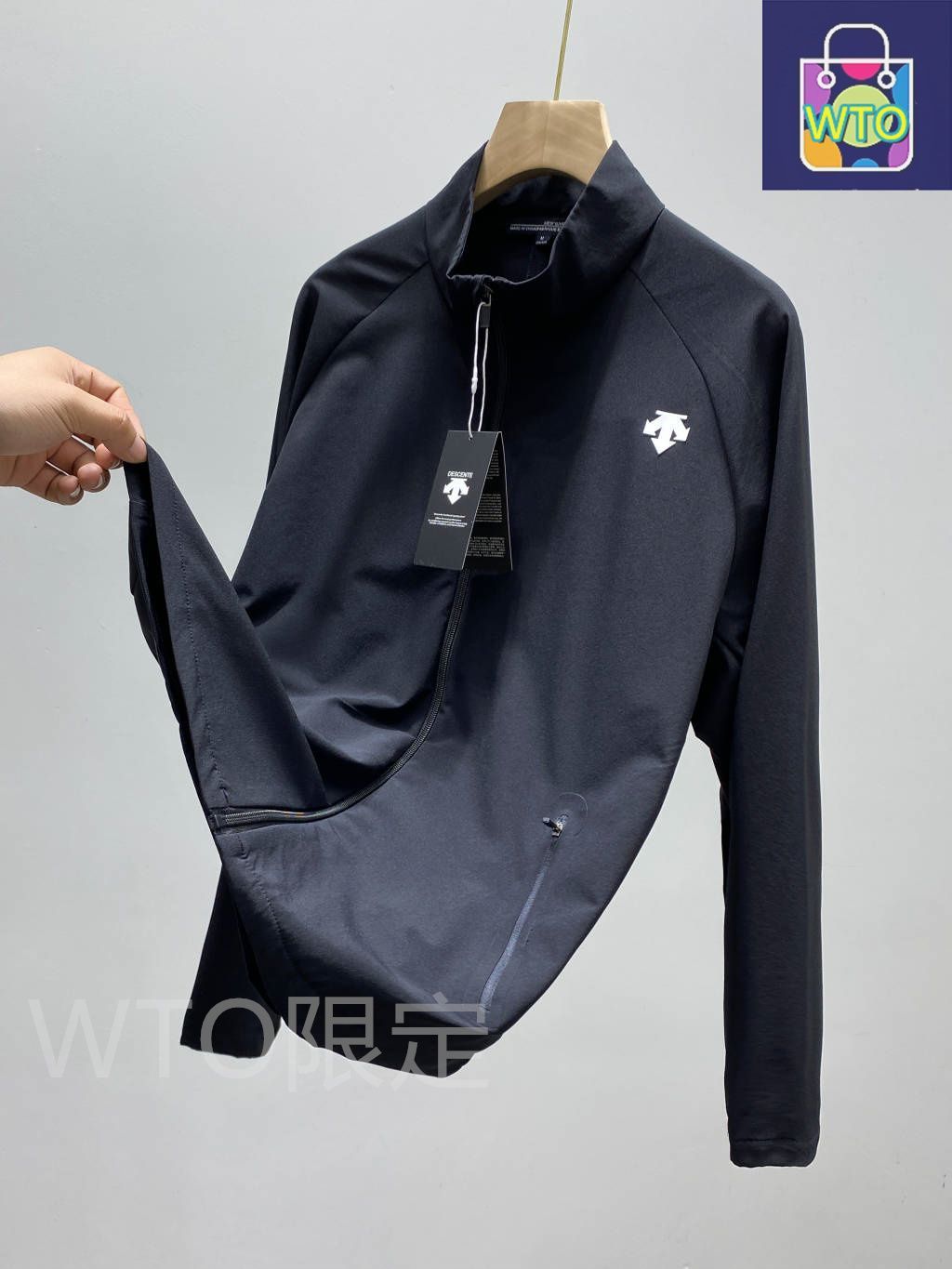 春のメンズ薄手の立て襟ジャケットアウトドア