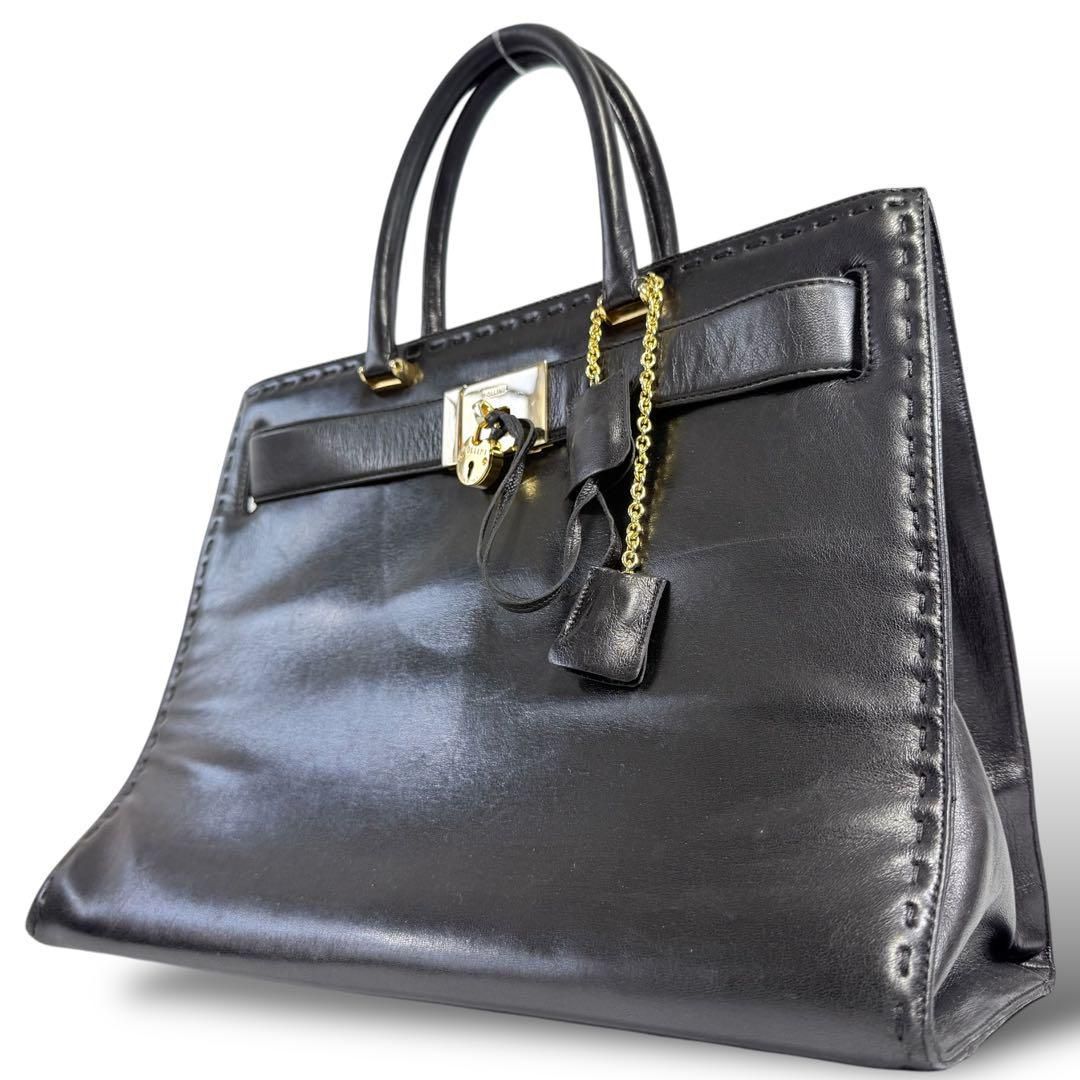 美品】POLLINI ポリーニ 本革 レザー ビジネスバッグ ハンドバッグ  