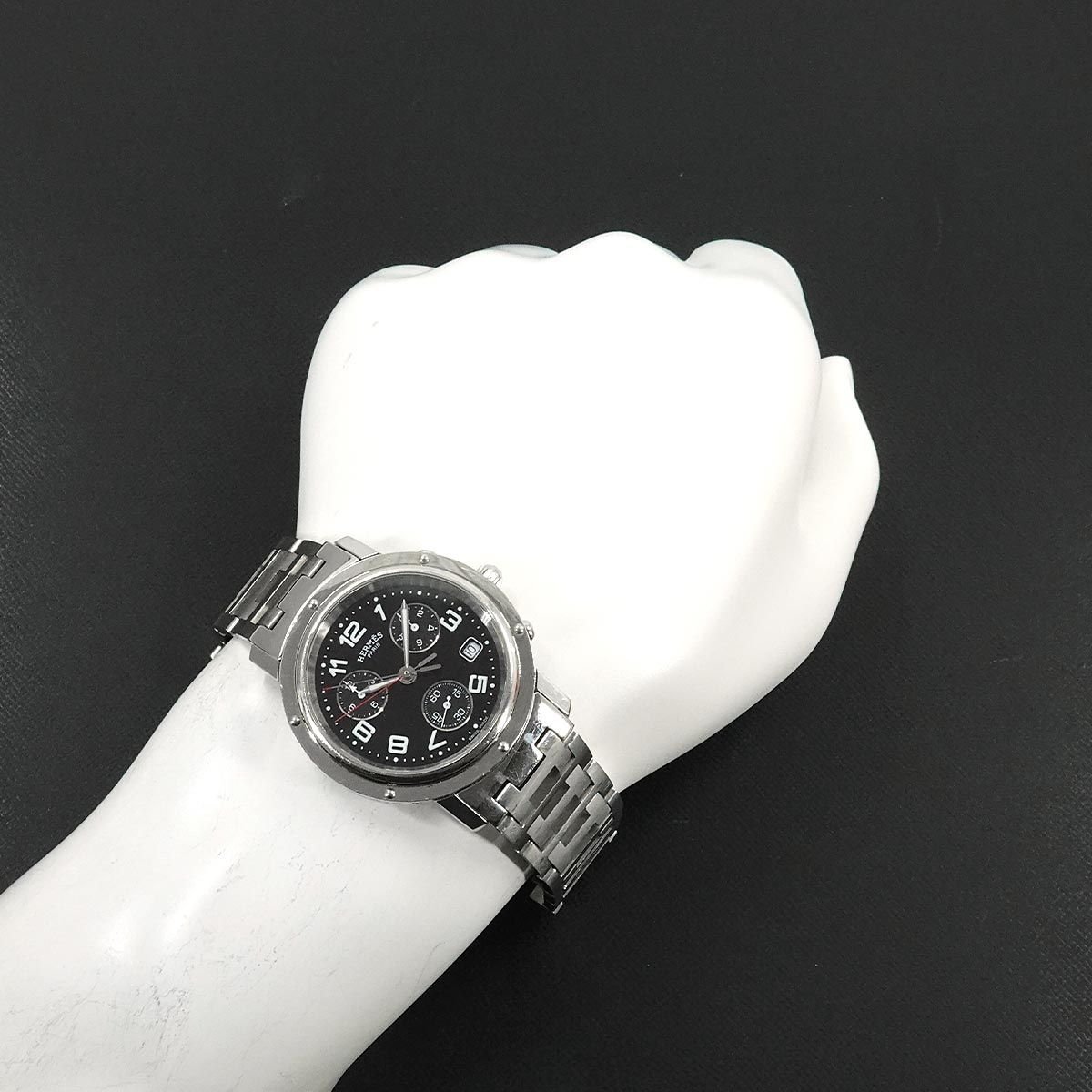エルメス HERMES クリッパー クロノグラフ CL1.910 メンズ