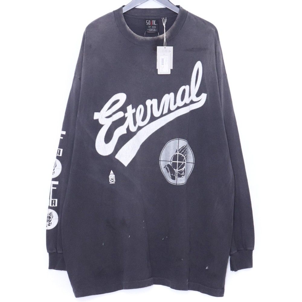 SAINT MICHAEL × FEAR OF GOD L|S TEE SNT OF GOD Fサイズ ブラック SM-HR8-0000-C02