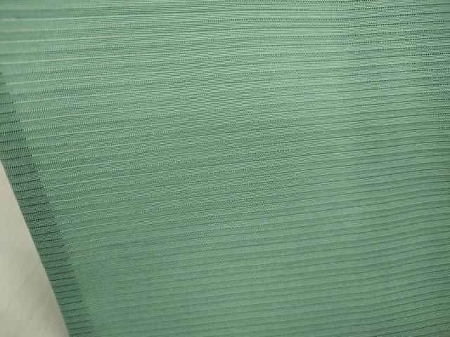 平和屋着物▽上質な色無地 単衣 笹地紋 錆青磁色 正絹