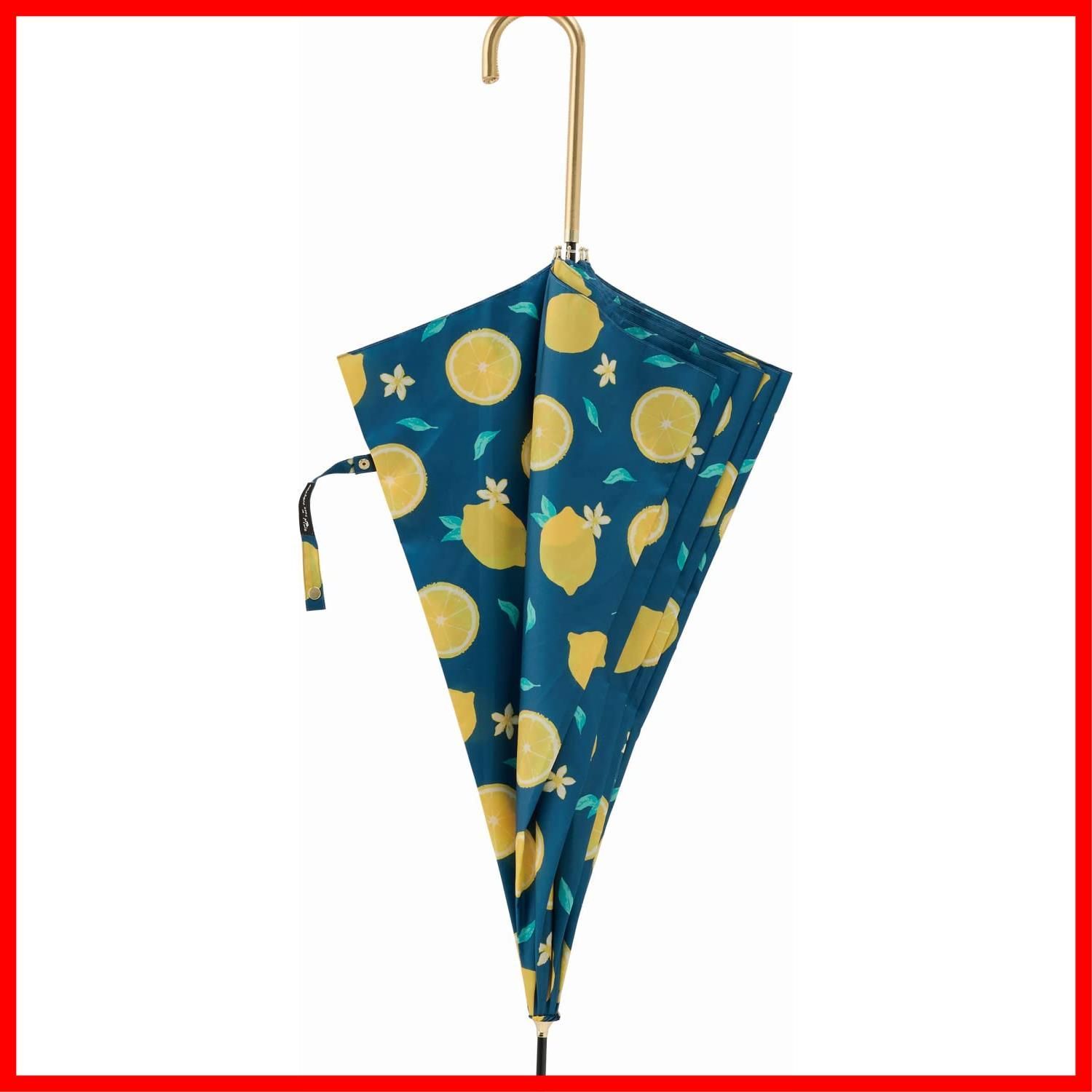 在庫 耐風骨 レモン ジャンプスリム ネイビー 60 cm 17740 長傘 UVカットコーティング 宮嶋