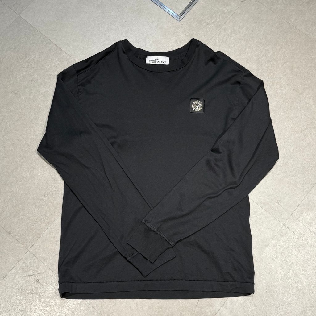 STONE ISLAND ストーンアイランド 22SS Patch L|S T-Shirt 長袖Tシャツ ロンT 761522713 ブラック size M 表参道A06