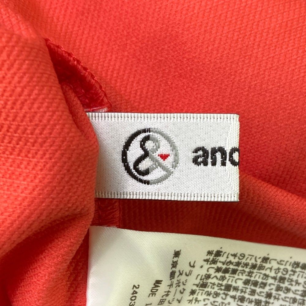 サイズ：L AND PER SE アンパスィ  モックネック 長袖ブルゾン  オレンジ系 [240101456417] ゴルフウェア メンズ ストスト サイズ：L AND PER SE アンパスィ モックネック 長袖ブルゾン