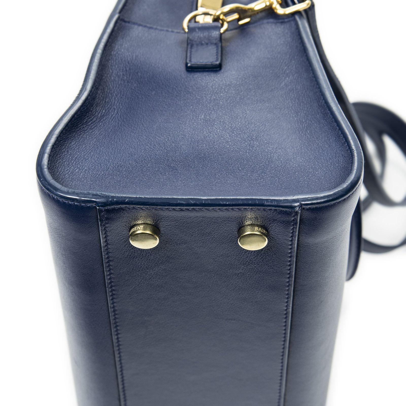 LAURENT イヴサンローランネイビーカーフスキンレザーA