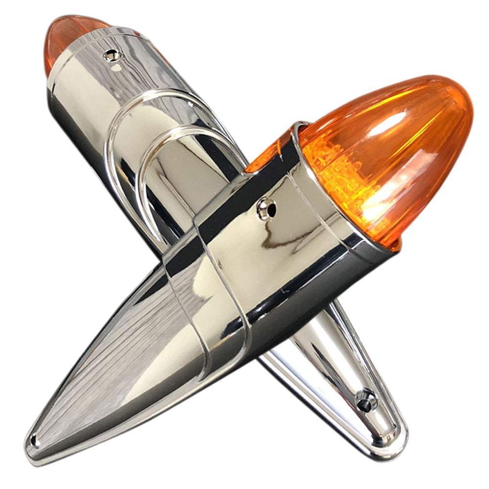 Discover winds 全長39cm！17LED 迫力のロケットマーカー 2本セット 24V なまずマーカー メッキパーツ トラック カスタム