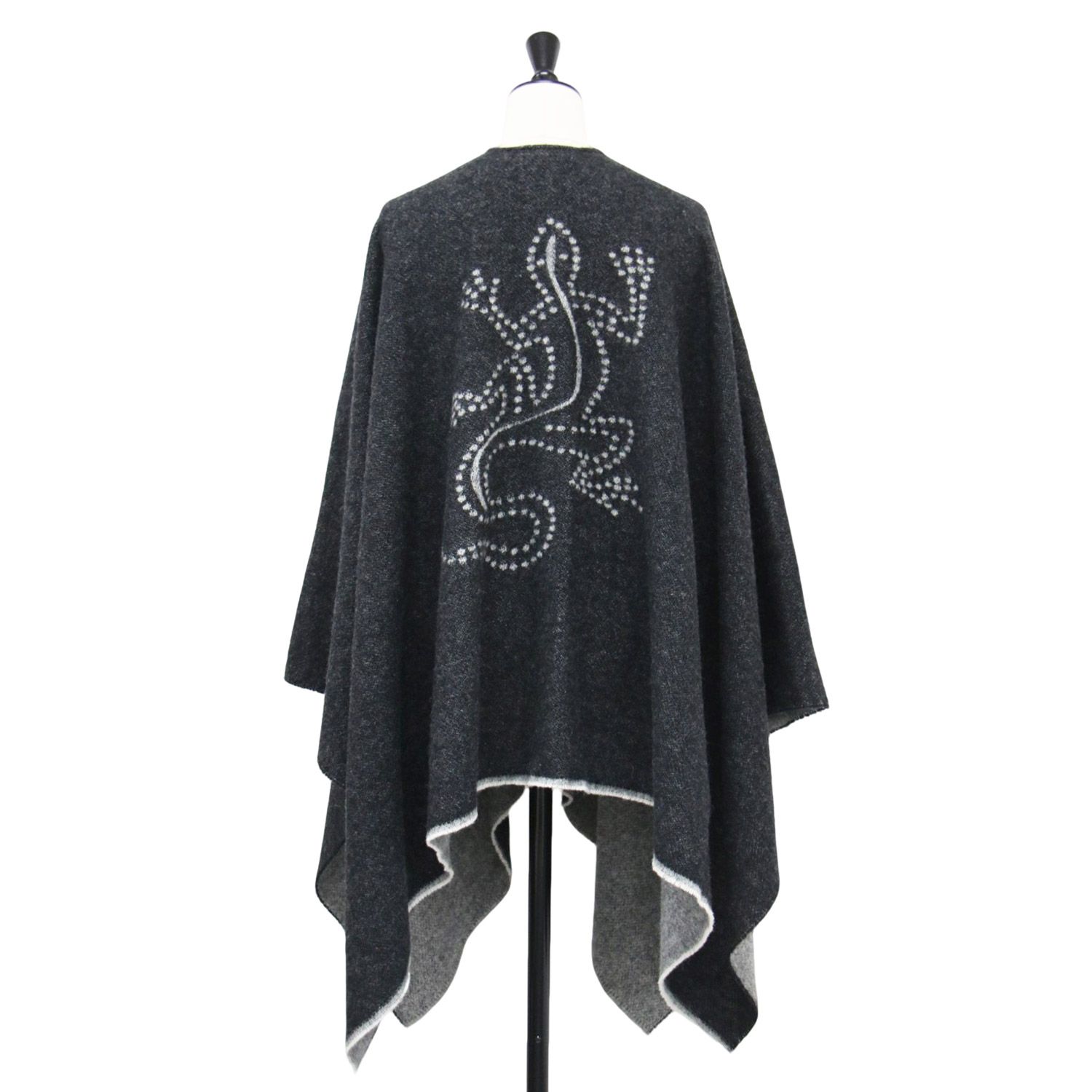 agnes b. アニエスベー ポンチョ ブラック系 黒 サイズ:FREE