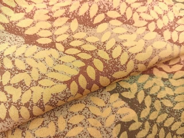 平和屋着物＃道中着 道長葉尽くし文 正絹 逸品 BAAU0043gt - メルカリ