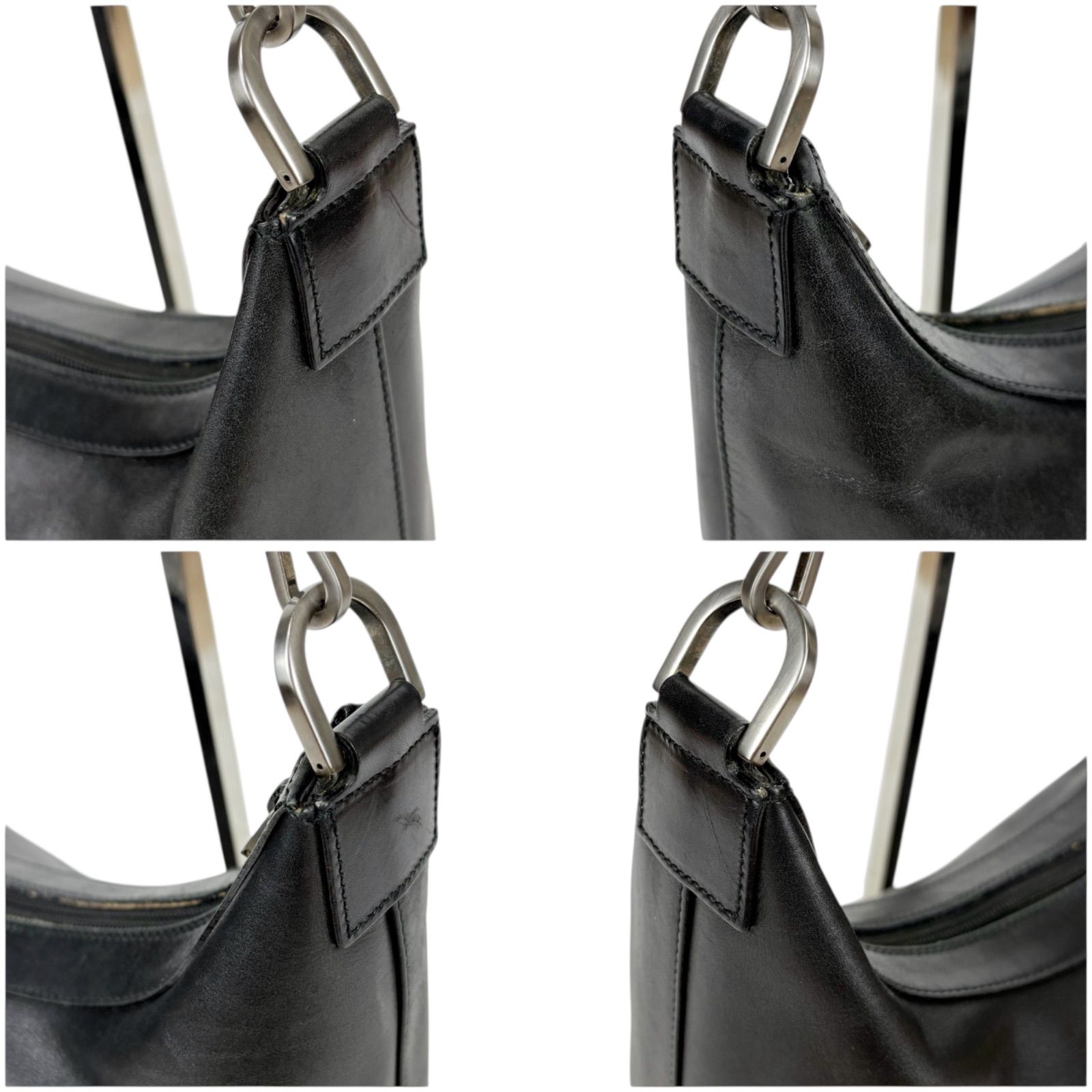 グッチ GUCCI バンブー ワンショルダーバッグ ブラック 黒