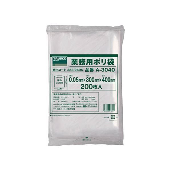 まとめ TRUSCO 小型ポリ袋 0.05×300×400mm A-3040 1袋 200枚 ×3セット