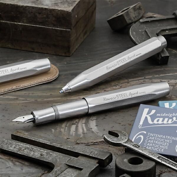 カヴェコ KAWECO ローラーボールペン スチールスポーツ SLRB-ST　【新品ですが試し書き済】