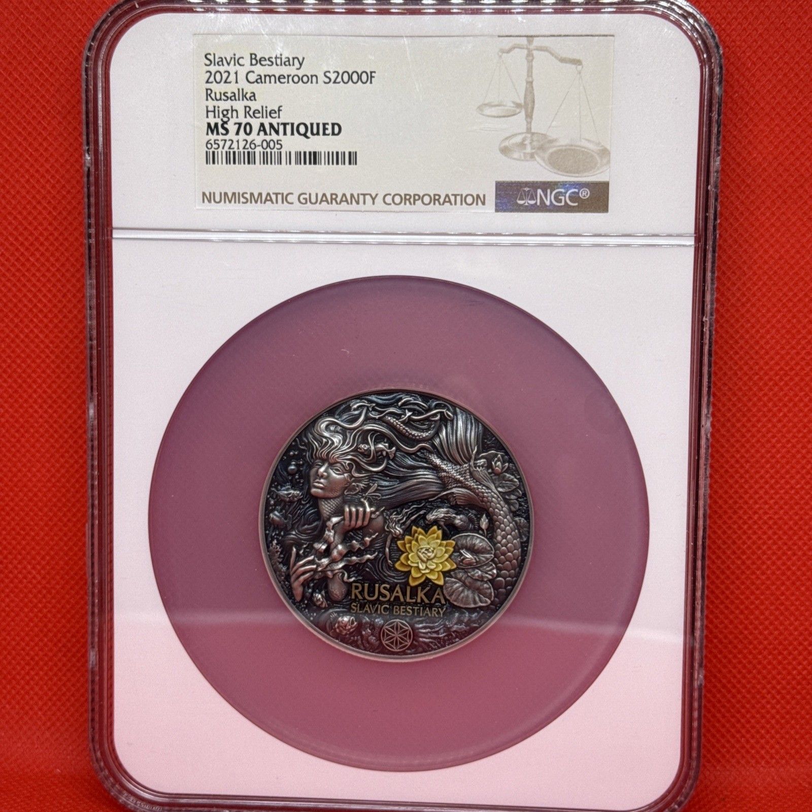 2021 RALKA Slavic Bestiary 3 Oz .999 Silver Coin 2000 Francs Cameroon MS70 COA