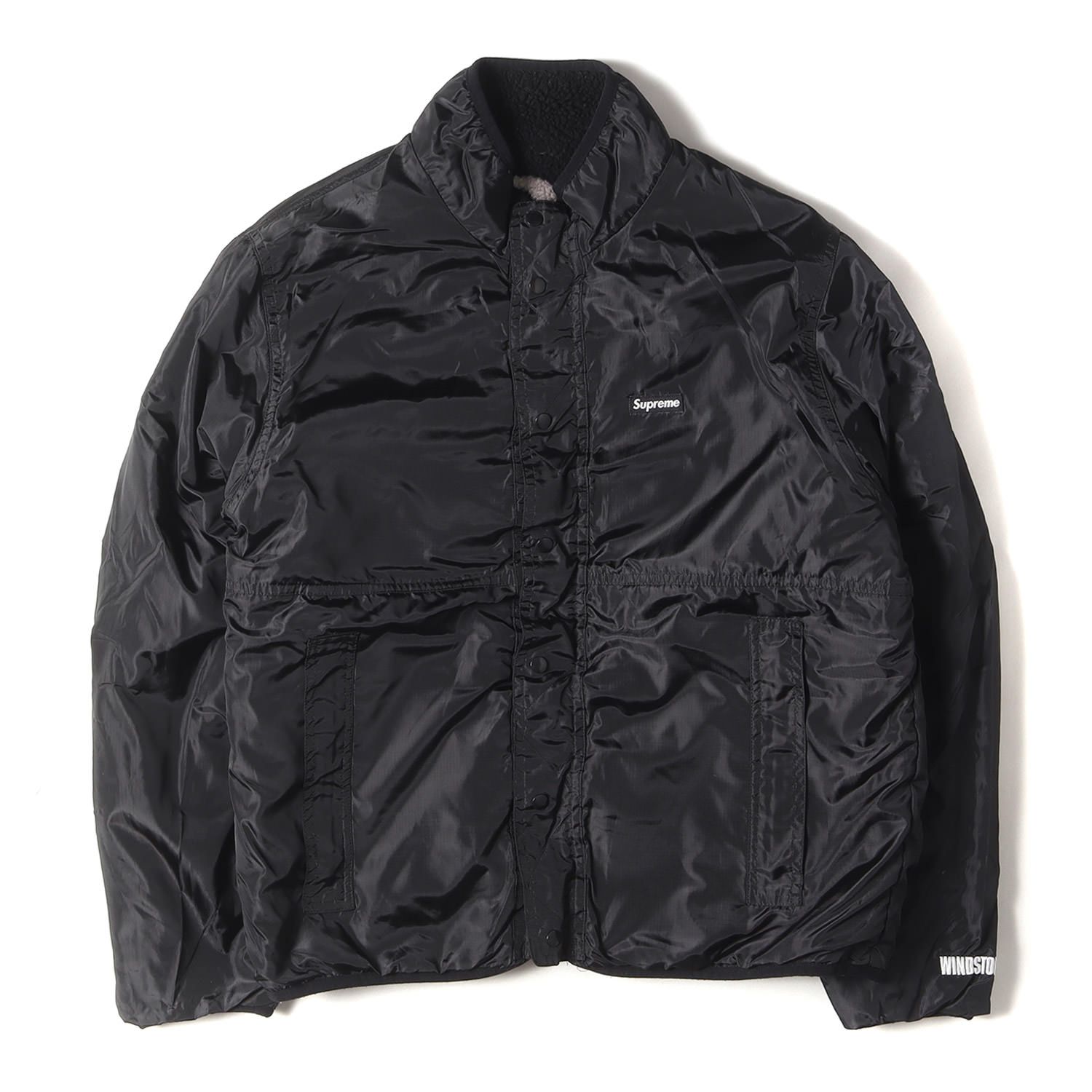 Supreme シュプリーム ジャケット サイズ:M 18AW ロゴ柄 リバーシブル 