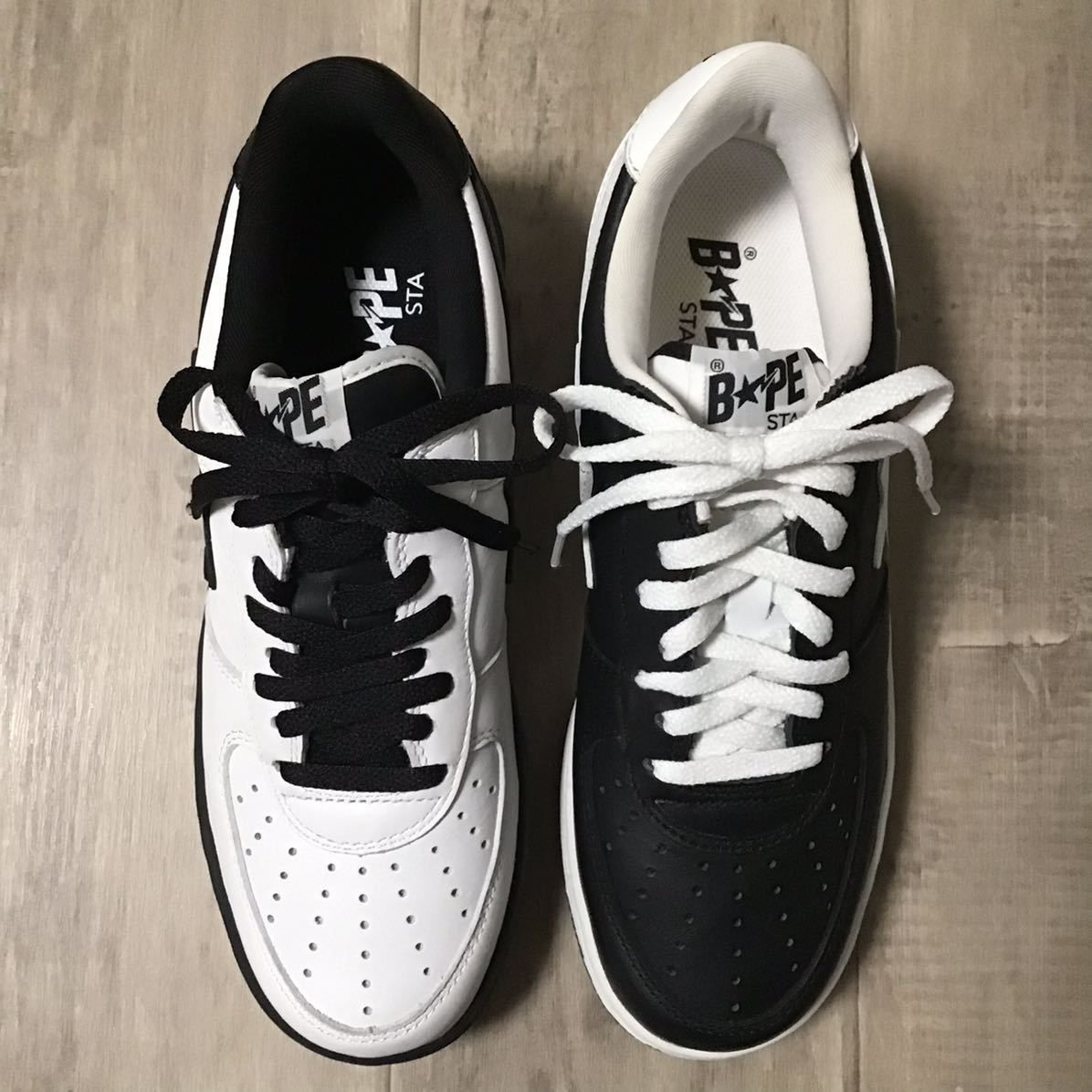 A BATHING APE ア ベイシング エイプ NEIGHBORHOOD BAPESTA (BAPE NBHD BAPE STA) 22AW ネイバーフッド ベイプスタ スニーカー ブラック 黒 サイズ：US10 28.0cm コラボ【メンズ】