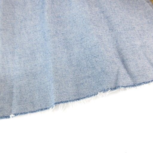 トリーバーチ TORY BURCH デコンストラクト デニムスカート Aライン 切りっぱなし カットオフ 花 フラワー 刺繍 インディゴブルー 10 GV GY19 GULLKHAN_COM