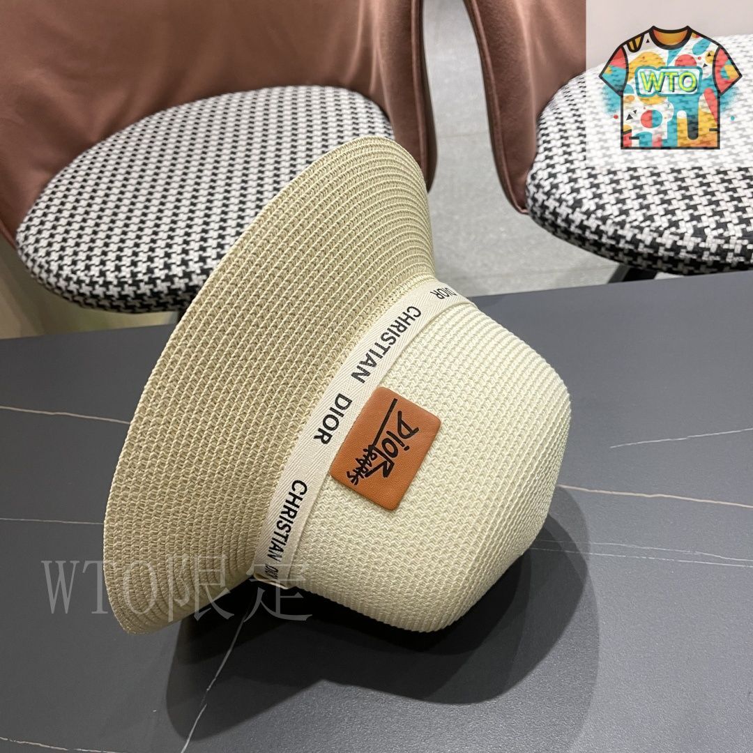 今日WTO】DIOR リゾート風 ストローハット-UM77 - メルカリ