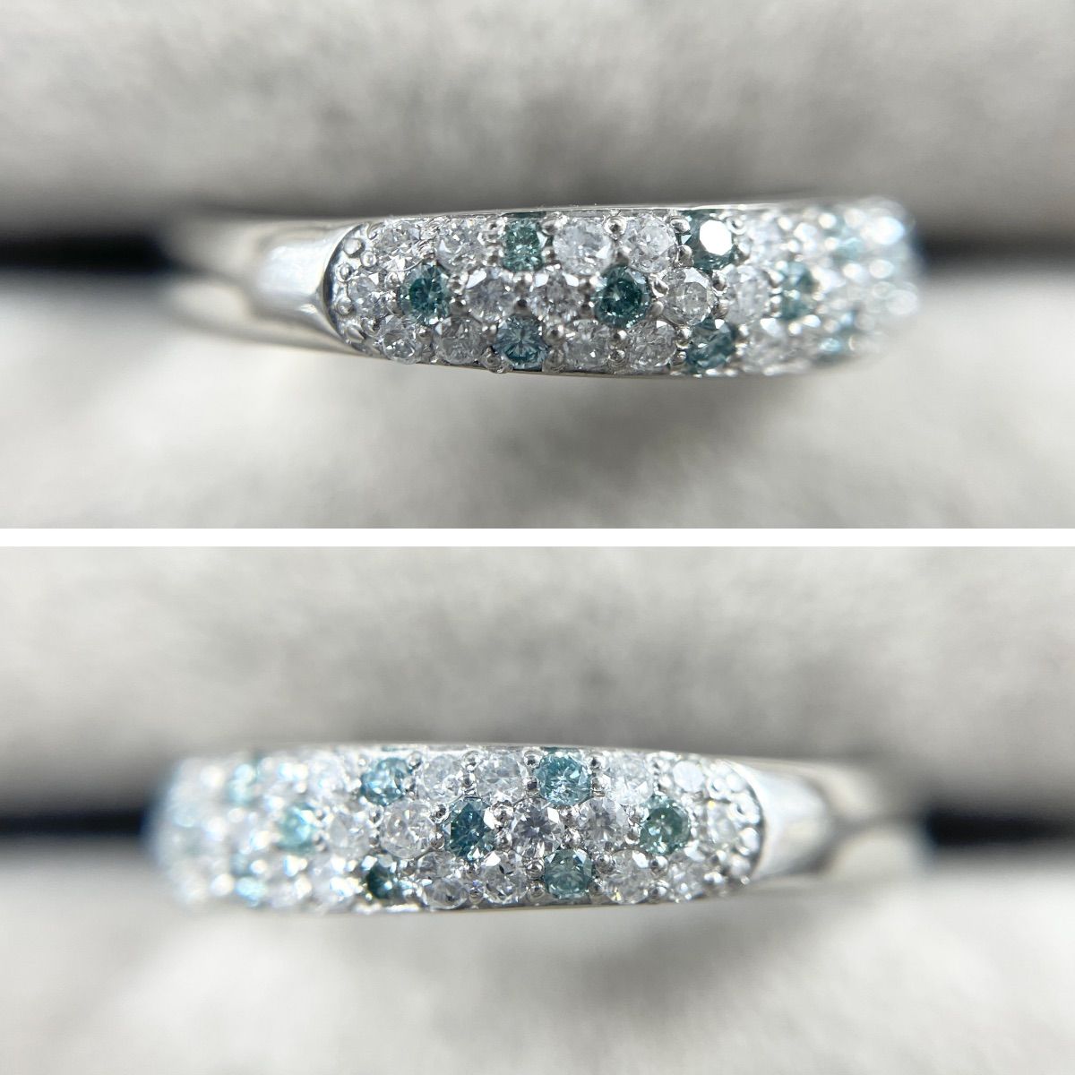 Pt900 天然ダイヤモンド 0.53ct パヴェリング - メルカリ
