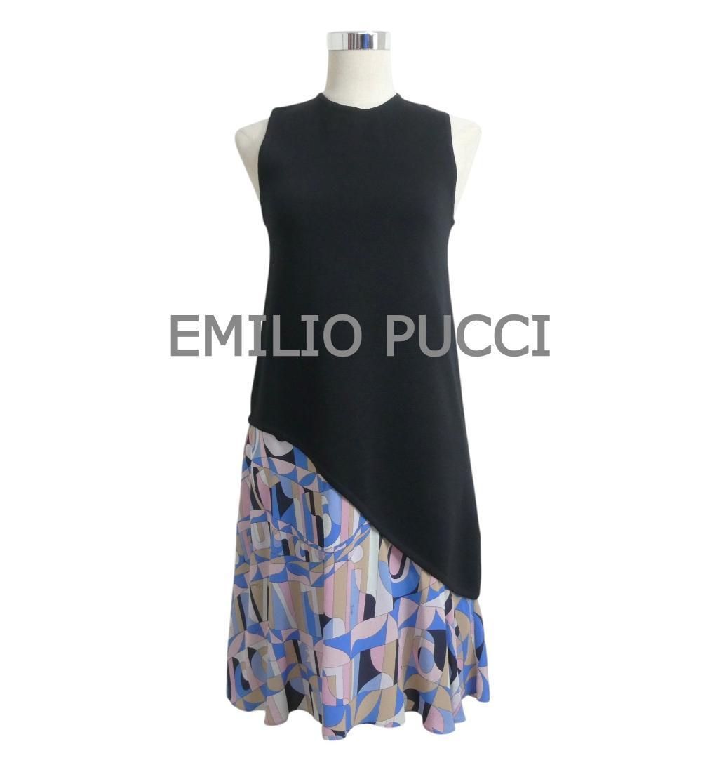 極美品 EMILIO PUCCI エミリオプッチ サイズS ウール シルク切り替え