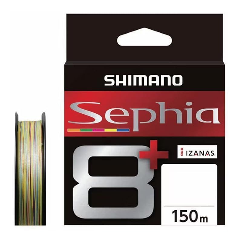 セフィア8+ PEライン 10m×5カラー シマノ(SHIMANO) 150m 0.5号