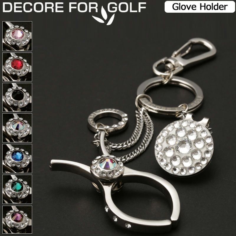 【カラー選択可】DECORE FOR GOLF デコレフォーゴルフ スワロフスキー グローブホルダー＆マーカーセット 全7色 DCMK-GH レディース レディス クリップu0026マーカー 新品【DECORE FOR GOLF正規販売店】