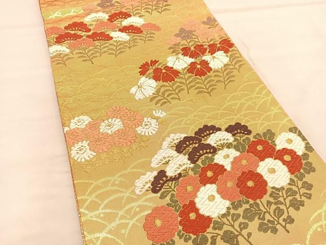 平和屋着物○佐賀錦 西陣 河合美術織物謹製 六通柄袋帯 唐織