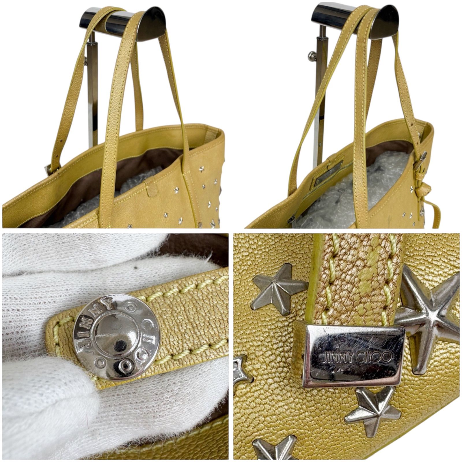 ジミーチュウ JIMMY CHOO トートバッグ サシャ S スター スタッズ 
