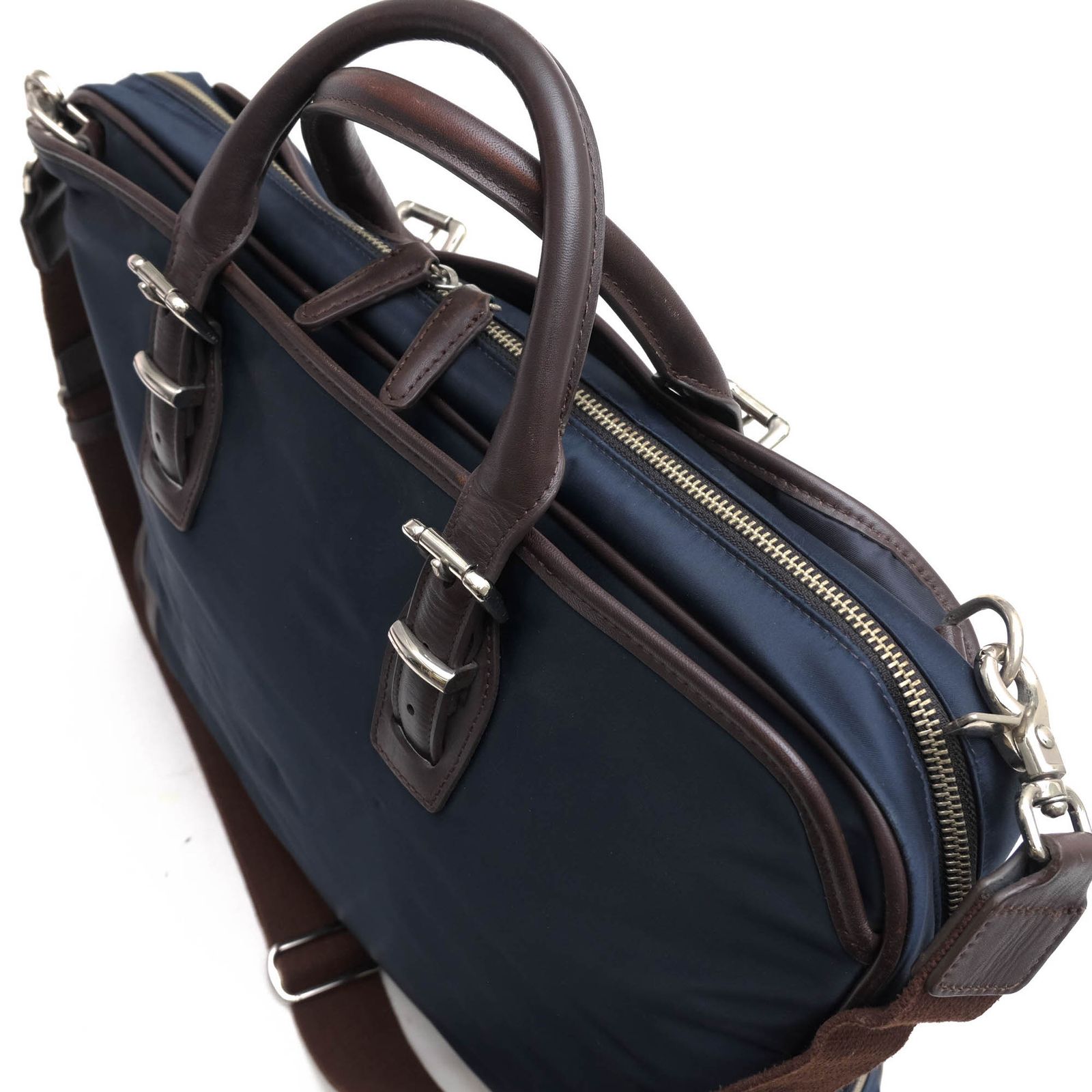 【極美品】バーニーズニューヨーク　ビジネスバック　2WAY　ナイロン×レザー　紺 スタイリング｜公式通販 バーニーズ ニューヨーク｜BARNEYS NEW