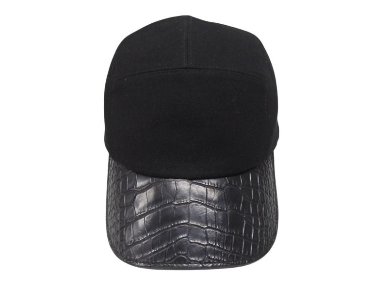 極美品 HERMES エルメス キャップ 希少 ブラック カシミヤ ワニ
