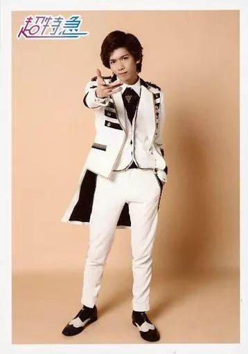 中古】生写真(男性) 超特急/リョウガ(船津稜雅)/全身・衣装白・黒