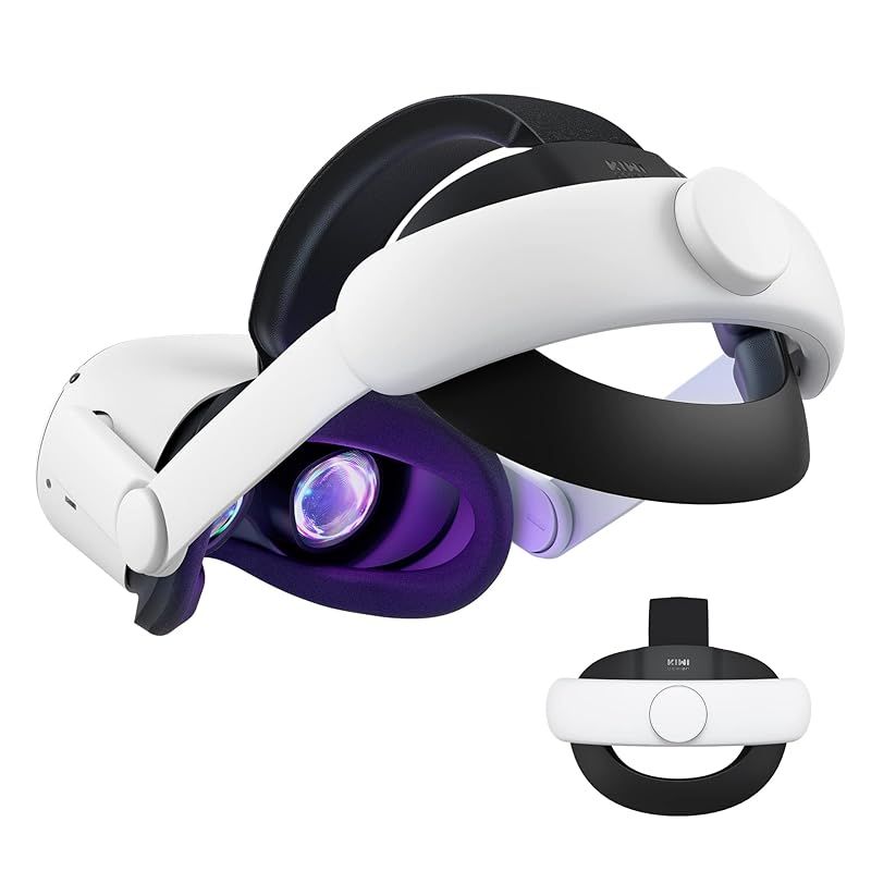 KIWI design Quest 2用ヘッドストラップ ソフトクッション 簡単装着 着脱数秒 1