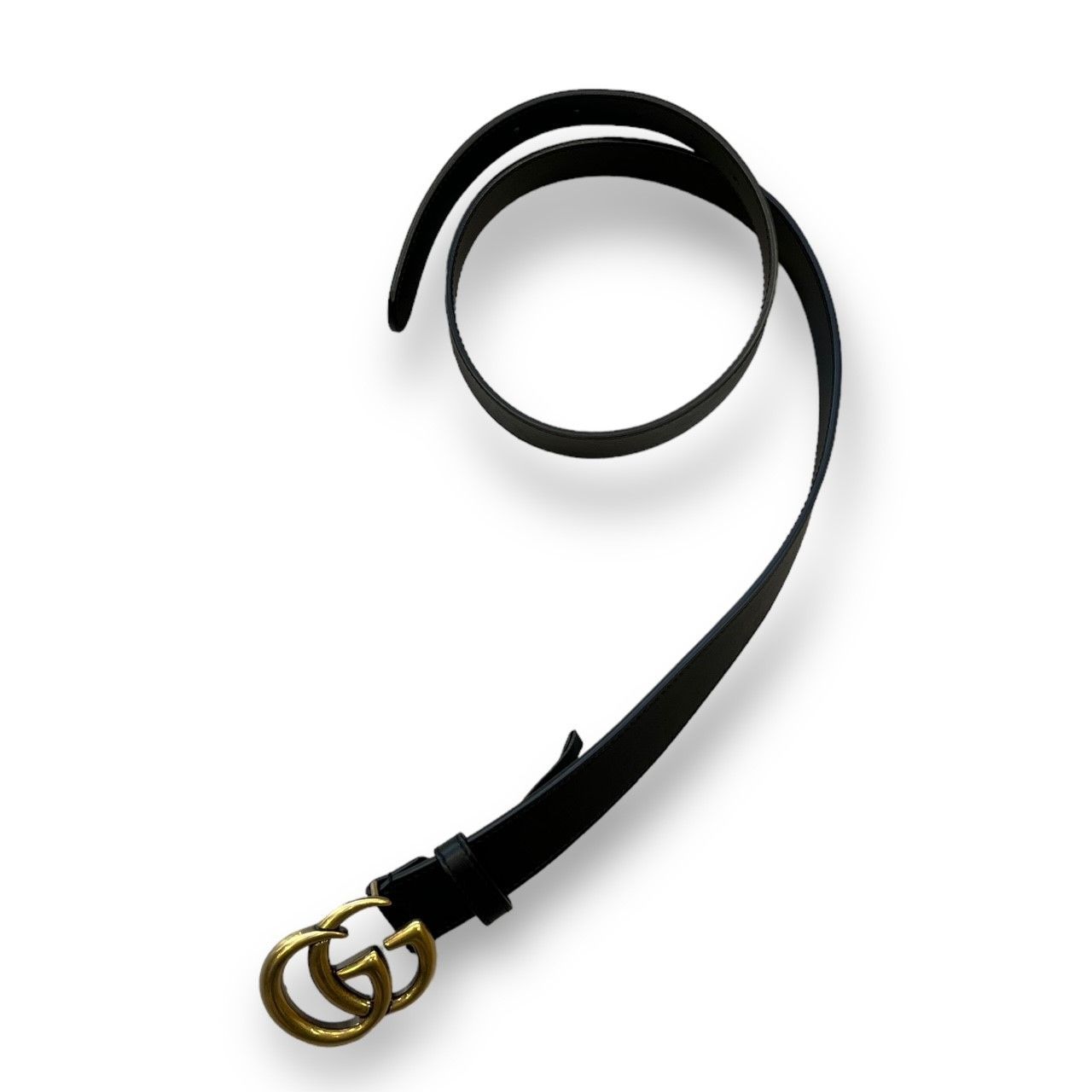 GUCCI マーモントゴールド　バックルレザー ダブルG グッチ ベルト メンスベルト GGマーモント Gバックル