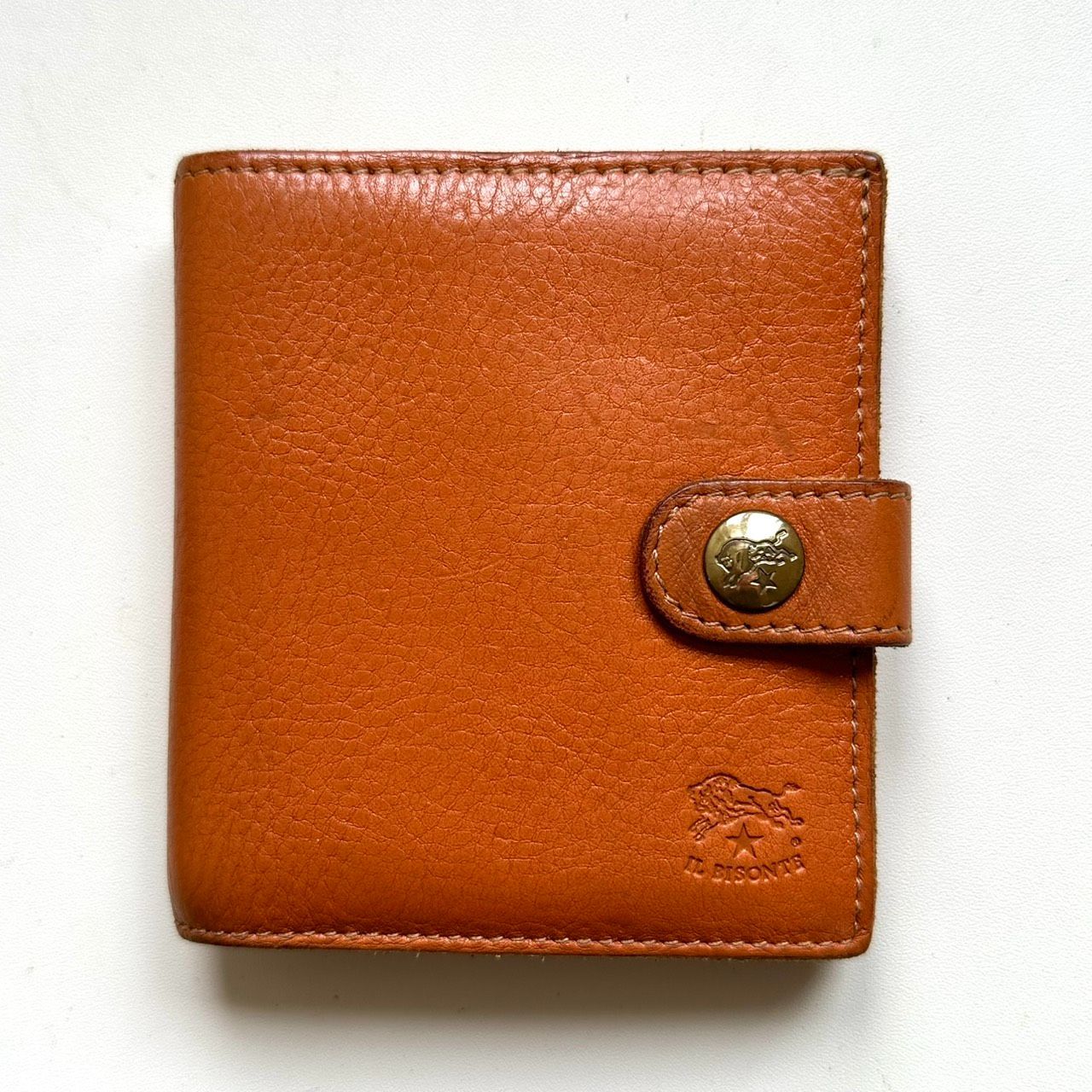 イルビゾンテ IL BISONTE 二つ折り財布 コンパクトウォレット オレンジ