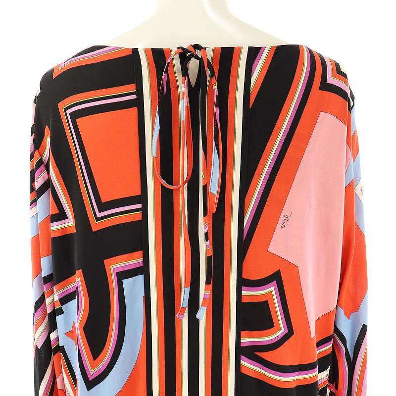 エミリオプッチ EMILIO PUCCI プッチ柄 長袖 ワンピース ひざ丈