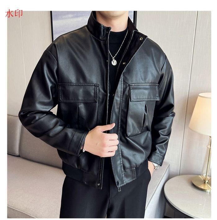 【色とサイズが選べる】メンズ 裏起毛 中綿 立て襟 新品 ライダースジャケット レザージャケット 革ジャケット アウター コート 革ジャン メンズ 男性用 レザージャケット 秋冬 中綿 シープスキン 羊